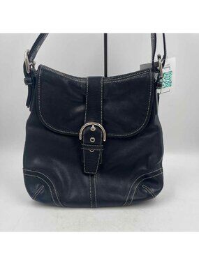 Coach Soho Flap Vintage Leather Women's Black Luxe Solid Purse 9480